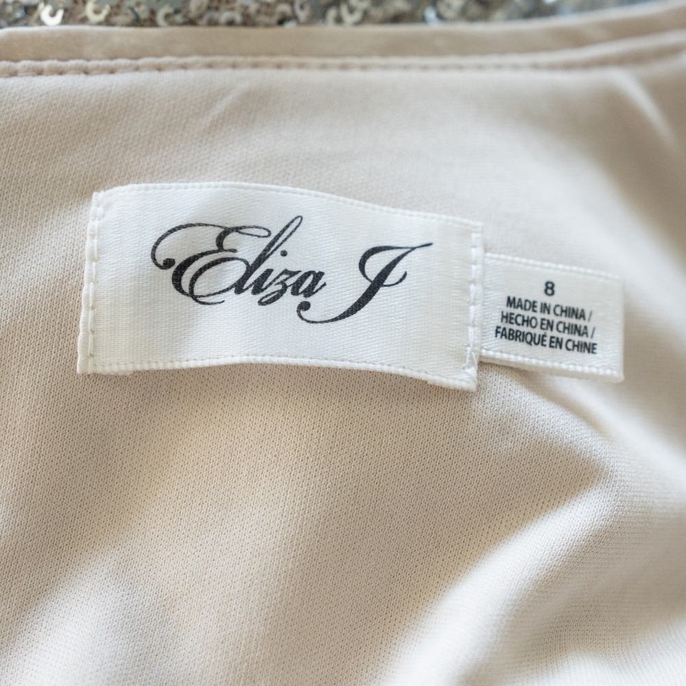 Eliza J -  Long‎ Sleeve Sequin Gown - Picture 7 of 14